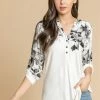 Roman White Floral Print Jersey Shirt 2 Roman White Floral Print Jersey Shirt -Roman Sales Shop unnamed file 12639