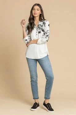 Roman White Floral Print Jersey Shirt 9 Roman White Floral Print Jersey Shirt -Roman Sales Shop unnamed file 12641