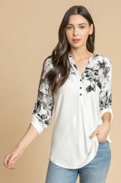 Roman White Floral Print Jersey Shirt 11 Roman White Floral Print Jersey Shirt -Roman Sales Shop unnamed file 12643