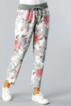 Roman Grey Floral Print Lounge Joggers -Roman Sales Shop unnamed file 12683