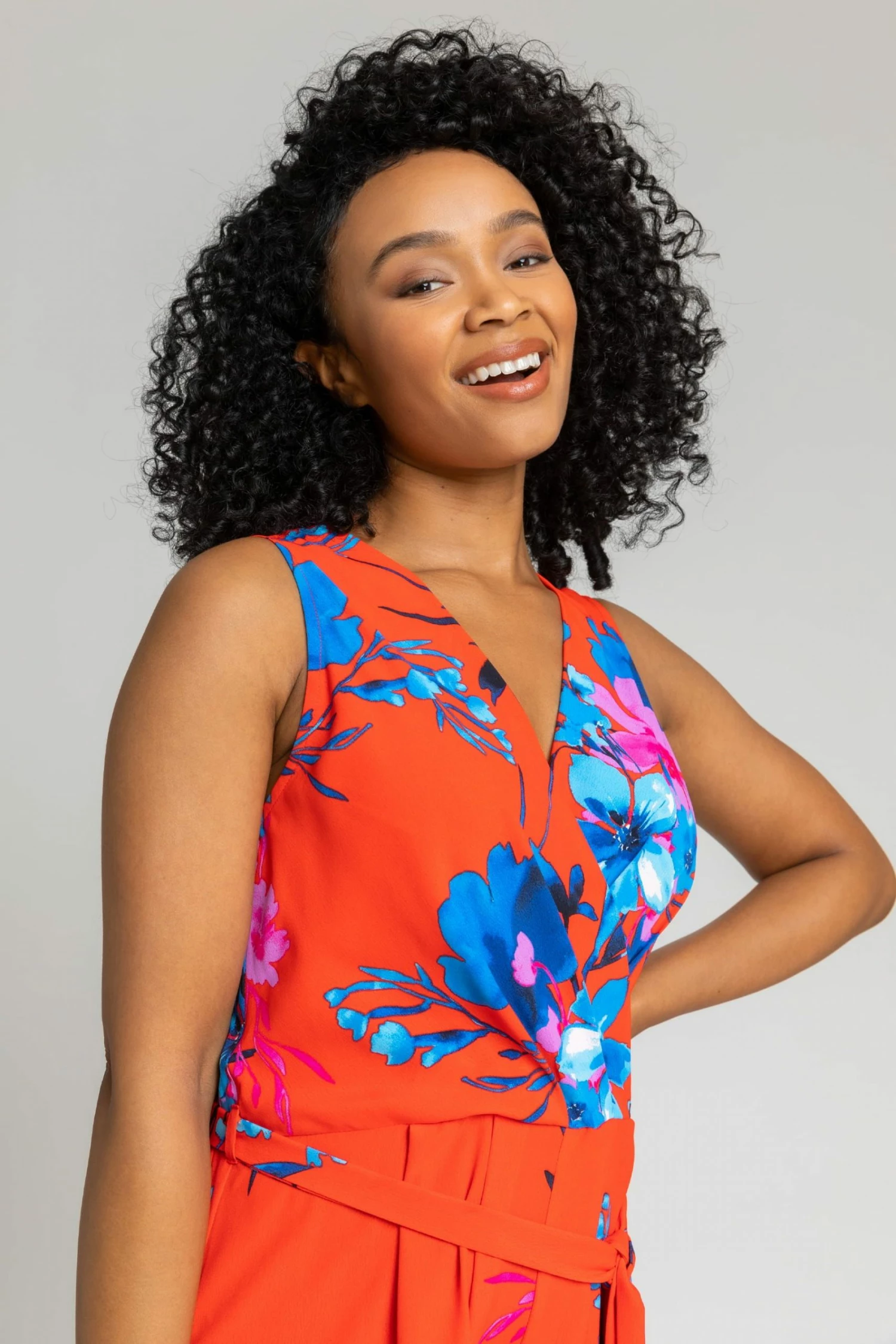 Roman Red Sistaglam Beaded V-Neck Jumpsuit 6 Roman Red Sistaglam Beaded V-Neck Jumpsuit - Image 4