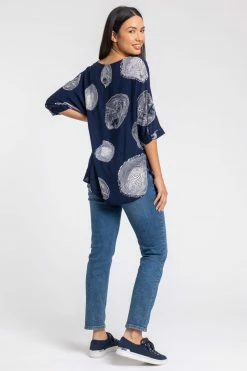 Roman Blue Linear Abstract Print Tunic Top 8 Roman Blue Linear Abstract Print Tunic Top -Roman Sales Shop unnamed file 12691