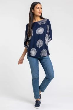 Roman Blue Linear Abstract Print Tunic Top 9 Roman Blue Linear Abstract Print Tunic Top -Roman Sales Shop unnamed file 12692