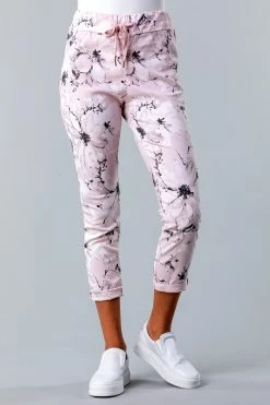 Roman Pink Floral Stretch Lounge Jogger