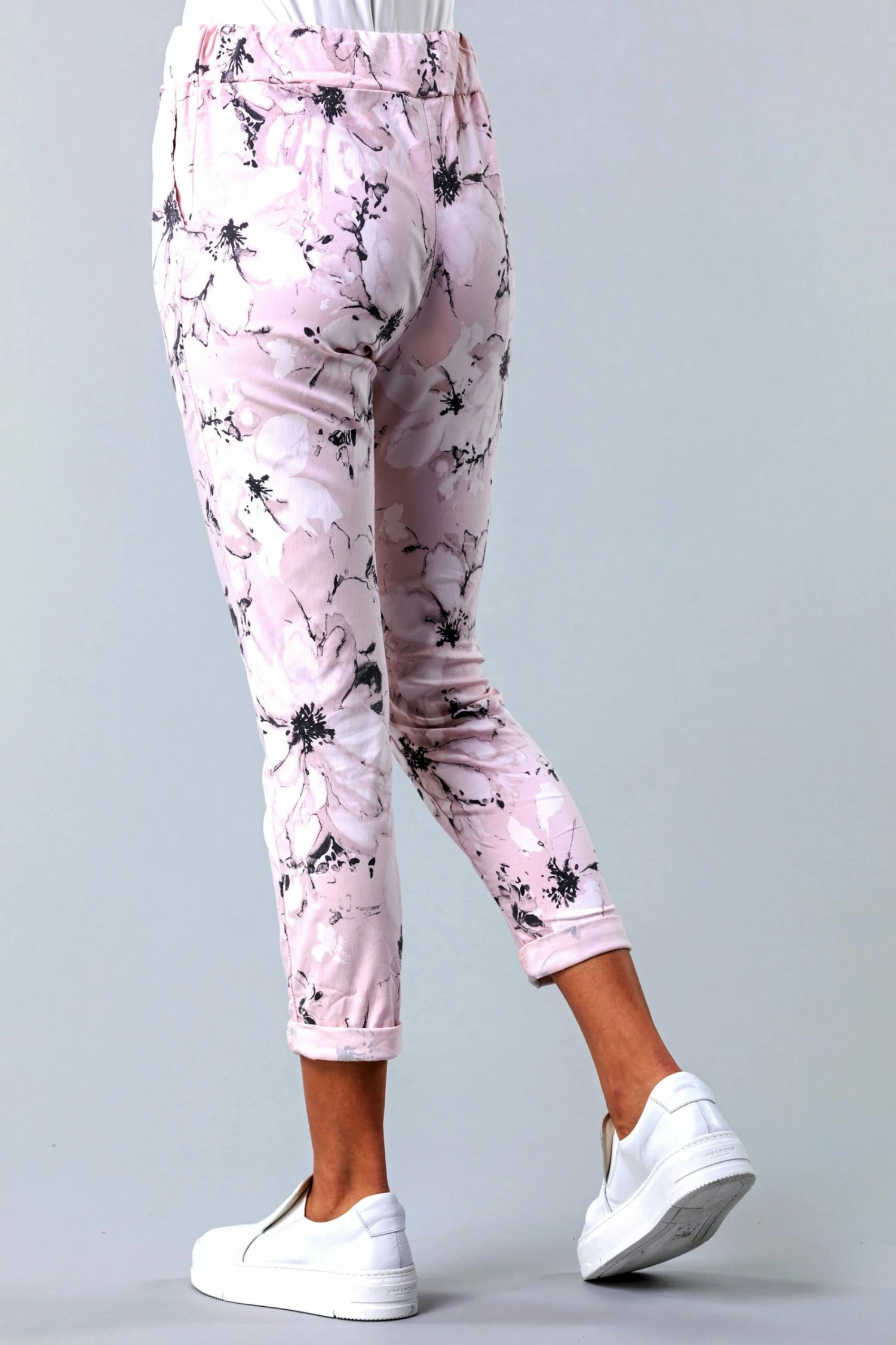Roman Pink Floral Stretch Lounge Jogger 4 Roman Pink Floral Stretch Lounge Jogger - Image 2