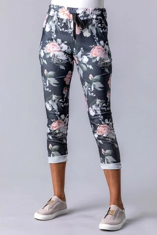 Roman Pink Floral Stretch Lounge Jogger 8 Roman Pink Floral Stretch Lounge Jogger - Image 6