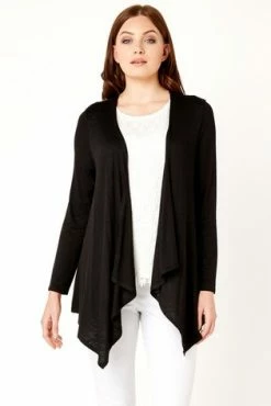 Roman Black Waterfall Front Jersey Cardigan 12 Roman Black Waterfall Front Jersey Cardigan -Roman Sales Shop unnamed file 12758