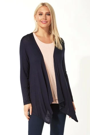Roman Black Waterfall Front Jersey Cardigan 8 Roman Black Waterfall Front Jersey Cardigan - Image 6