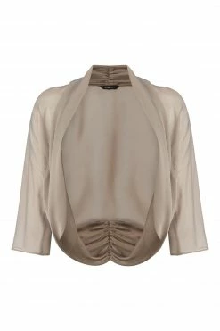 Roman Gold Ruched Hem Chiffon Bolero Jacket 11 Roman Gold Ruched Hem Chiffon Bolero Jacket -Roman Sales Shop unnamed file 12763