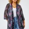 Roman Black Curve Ditsy Floral Print Longline Kimono 2 Roman Black Curve Ditsy Floral Print Longline Kimono -Roman Sales Shop unnamed file 12782