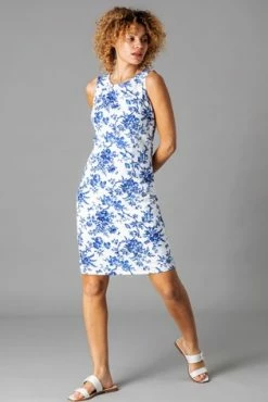 Roman Blue Button Back Printed Shift Dress 11 Roman Blue Button Back Printed Shift Dress -Roman Sales Shop unnamed file 1282