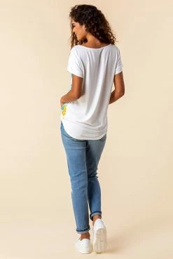 Roman Black Abstract Leaf Print T-Shirt 10 Roman Black Abstract Leaf Print T-Shirt -Roman Sales Shop unnamed file 12837