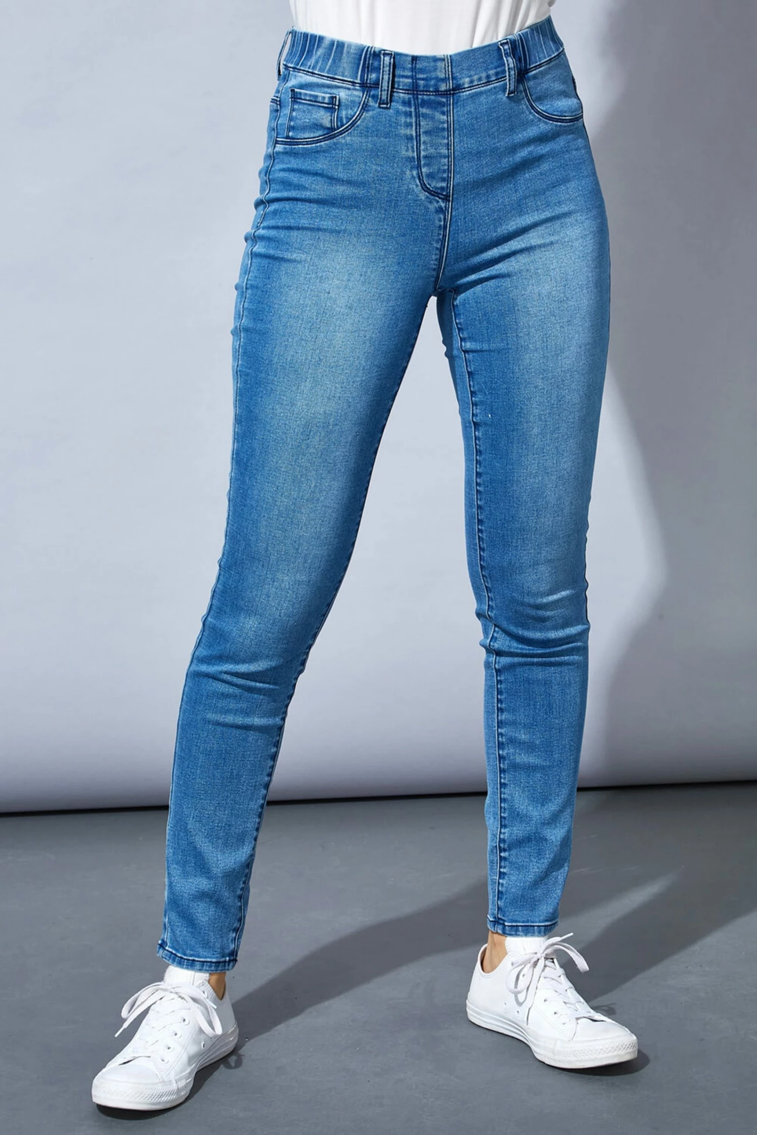 Roman Light Blue Denim Stretch Jegging 3 Roman Light Blue Denim Stretch Jegging