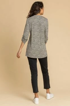 Roman Green Ditsy Floral Print Pintuck Jersey Shirt 8 Roman Green Ditsy Floral Print Pintuck Jersey Shirt -Roman Sales Shop unnamed file 12860