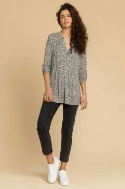 Roman Green Ditsy Floral Print Pintuck Jersey Shirt 9 Roman Green Ditsy Floral Print Pintuck Jersey Shirt -Roman Sales Shop unnamed file 12861