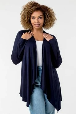 Roman Black Curve Waterfall Front Jersey Cardigan 13 Roman Black Curve Waterfall Front Jersey Cardigan -Roman Sales Shop unnamed file 12876