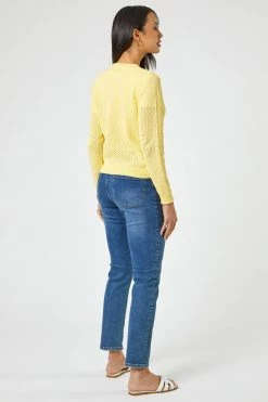 Roman Yellow Textured V-Neck Button Detail Cardigan 11 Roman Yellow Textured V-Neck Button Detail Cardigan -Roman Sales Shop unnamed file 12890