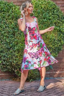 Roman Pink Floral Print Panel Fit And Flare Dress 9 Roman Pink Floral Print Panel Fit And Flare Dress -Roman Sales Shop unnamed file 12905