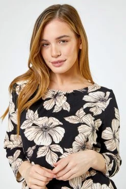 Roman Black Petite Floral Print Chiffon Hem Top 10 Roman Black Petite Floral Print Chiffon Hem Top -Roman Sales Shop unnamed file 12911