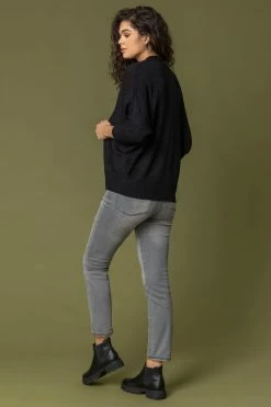 Roman Black Tape Yarn Detail Cardigan -Roman Sales Shop unnamed file 12915