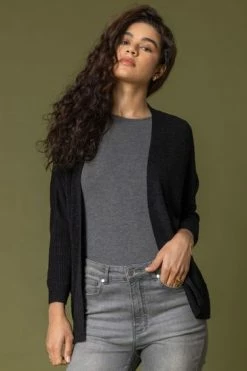 Roman Black Tape Yarn Detail Cardigan -Roman Sales Shop unnamed file 12917