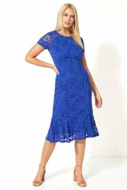 Roman Navy Metallic Lace Sequin Midi Dress -Roman Sales Shop unnamed file 1294