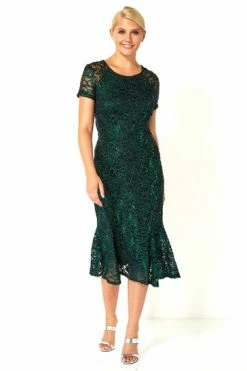 Roman Navy Metallic Lace Sequin Midi Dress -Roman Sales Shop unnamed file 1295