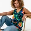 Roman Multi Curve V-Neck Tropical Print Top 1 Roman Multi Curve V-Neck Tropical Print Top -Roman Sales Shop unnamed file 13018