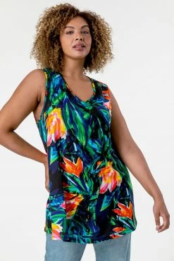 Roman Multi Curve V-Neck Tropical Print Top 10 Roman Multi Curve V-Neck Tropical Print Top -Roman Sales Shop unnamed file 13020