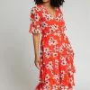 Roman Red Petite Floral Print Tiered Frill Dress 1 Roman Red Petite Floral Print Tiered Frill Dress -Roman Sales Shop unnamed file 1303