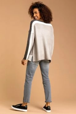 Roman Cream Colour Block Soft Knit Jumper 10 Roman Cream Colour Block Soft Knit Jumper -Roman Sales Shop unnamed file 13037