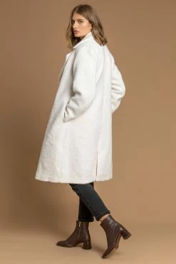 Roman White Longline Boucle Textured Coat 9 Roman White Longline Boucle Textured Coat -Roman Sales Shop unnamed file 13079