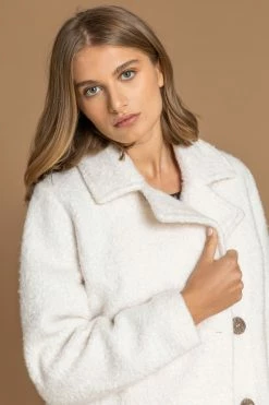 Roman White Longline Boucle Textured Coat 10 Roman White Longline Boucle Textured Coat -Roman Sales Shop unnamed file 13080
