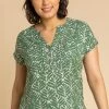 Roman Green Abstract Print Button Detail Top 1 Roman Green Abstract Print Button Detail Top -Roman Sales Shop unnamed file 13088
