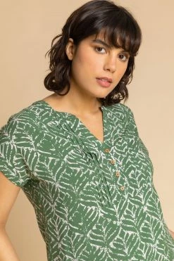 Roman Green Abstract Print Button Detail Top 10 Roman Green Abstract Print Button Detail Top -Roman Sales Shop unnamed file 13091