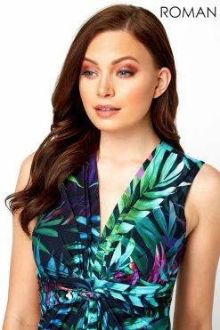 Roman Green Tropical Print Maxi Dress -Roman Sales Shop unnamed file 131