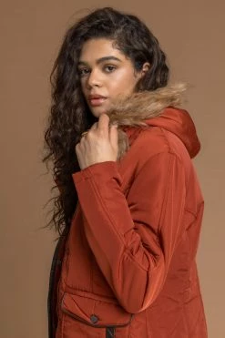 Roman Orange Faux Leather Trim Hooded Parka Coat 10 Roman Orange Faux Leather Trim Hooded Parka Coat -Roman Sales Shop unnamed file 13101