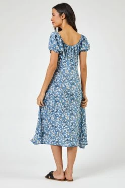 Roman Blue Ditsy Floral Tie Neck Midi Dress 9 Roman Blue Ditsy Floral Tie Neck Midi Dress -Roman Sales Shop unnamed file 13104