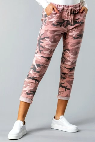 Roman Pink Camo Print Crinkle Lounge Pant 7 Roman Pink Camo Print Crinkle Lounge Pant - Image 5