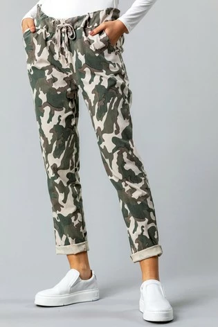 Roman Pink Camo Print Crinkle Lounge Pant 8 Roman Pink Camo Print Crinkle Lounge Pant - Image 6