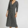 Roman Black Stripe Print Button Detail Midi Dress 2 Roman Black Stripe Print Button Detail Midi Dress -Roman Sales Shop unnamed file 13155