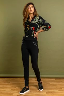 Roman Black Ponte Zip Detail Leggings -Roman Sales Shop unnamed file 13167