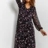 Roman Black Star Print Chiffon Midi Dress 1 Roman Black Star Print Chiffon Midi Dress -Roman Sales Shop unnamed file 13185