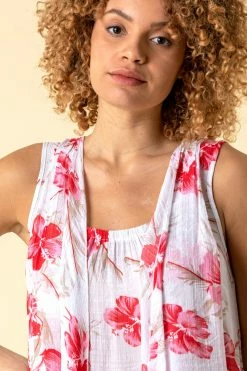 Roman Red Floral Print Crinkle Tunic Top 10 Roman Red Floral Print Crinkle Tunic Top -Roman Sales Shop unnamed file 13197