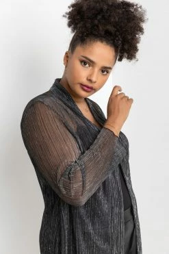 Roman Silver Curve Plisse Metallic Kimono 13 Roman Silver Curve Plisse Metallic Kimono -Roman Sales Shop unnamed file 13202