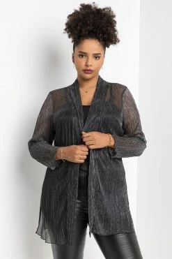 Roman Silver Curve Plisse Metallic Kimono 14 Roman Silver Curve Plisse Metallic Kimono -Roman Sales Shop unnamed file 13203