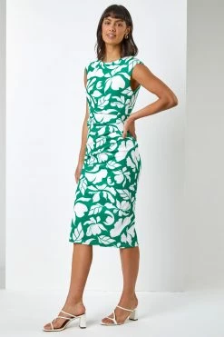 Roman Green Leaf Print Scuba Shift Dress 9 Roman Green Leaf Print Scuba Shift Dress -Roman Sales Shop unnamed file 13234
