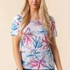 Roman Cream Leaf Print Diamante Embellished T-Shirt 1 Roman Cream Leaf Print Diamante Embellished T-Shirt -Roman Sales Shop unnamed file 13261