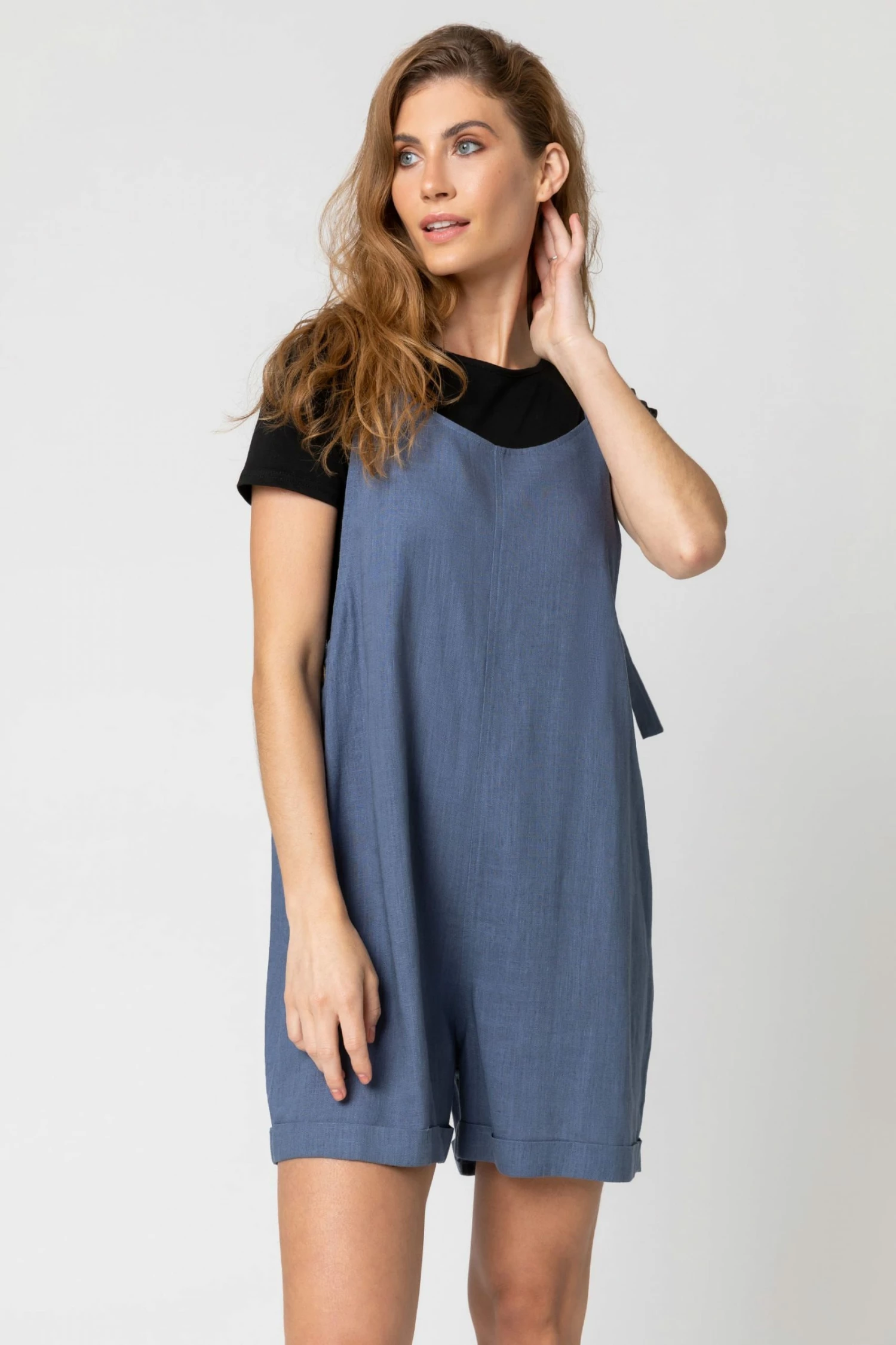 Roman Grey Shoulder Tie Detail Playsuit 3 Roman Grey Shoulder Tie Detail Playsuit