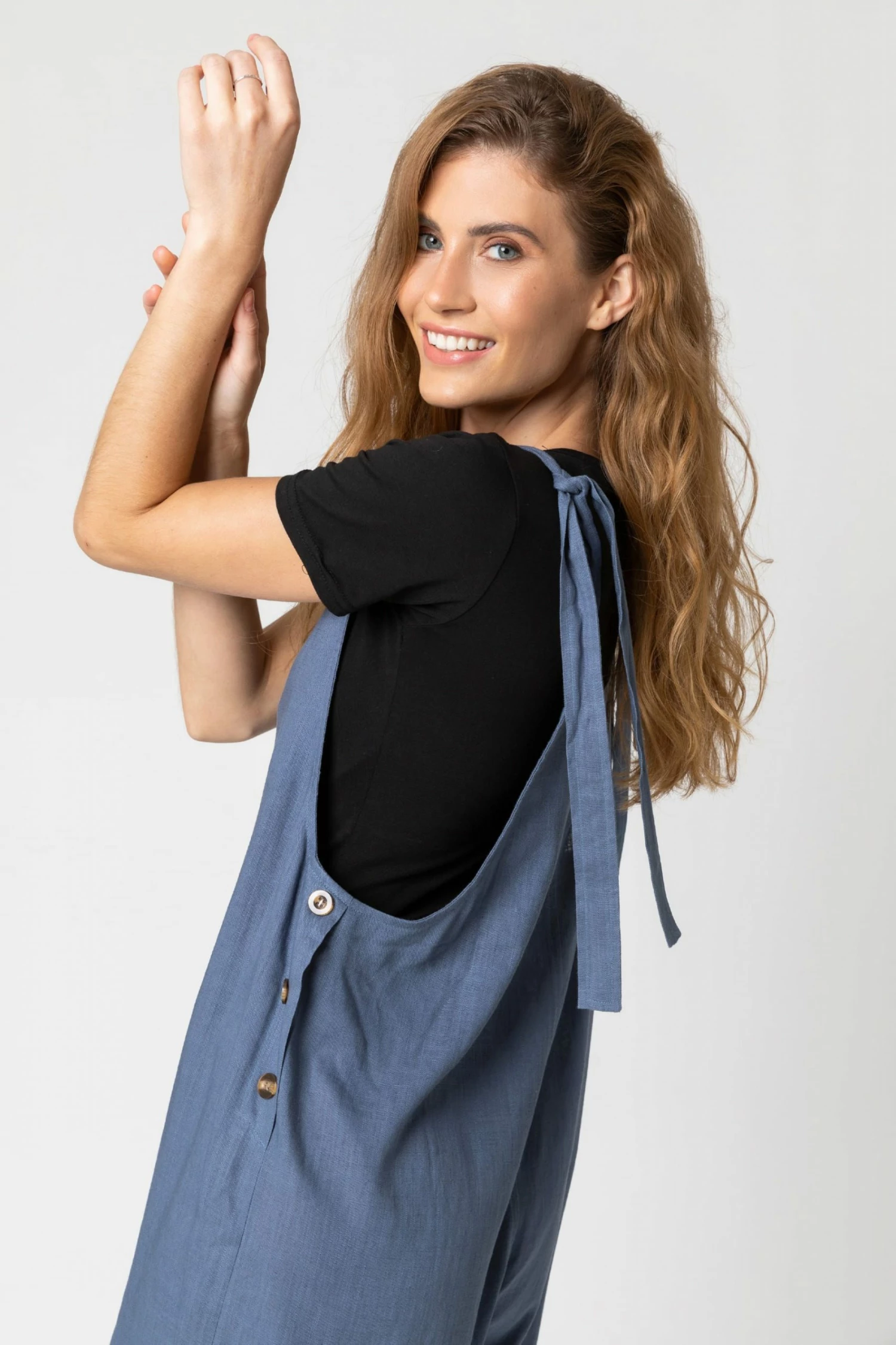 Roman Grey Shoulder Tie Detail Playsuit 6 Roman Grey Shoulder Tie Detail Playsuit - Image 4